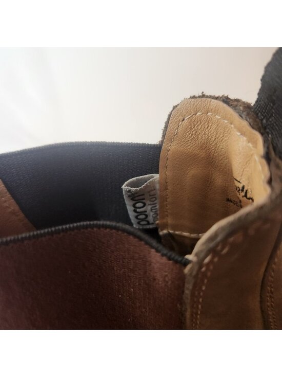 FarWest Mens Brown Leather Chelsea Boots Poron Comfort Lug Sole Size 8.5 main image 5